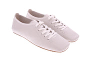 OA Non-fashion Ele lace up shoes off white leather
