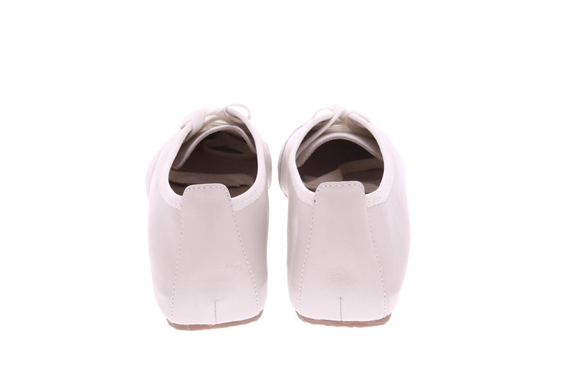 OA Non-fashion Ele lace up shoes off white leather