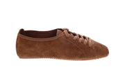 OA Non-fashion Ele lace up shoes tan brown suede