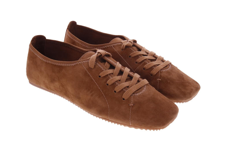 OA Non-fashion Ele lace up shoes tan brown suede
