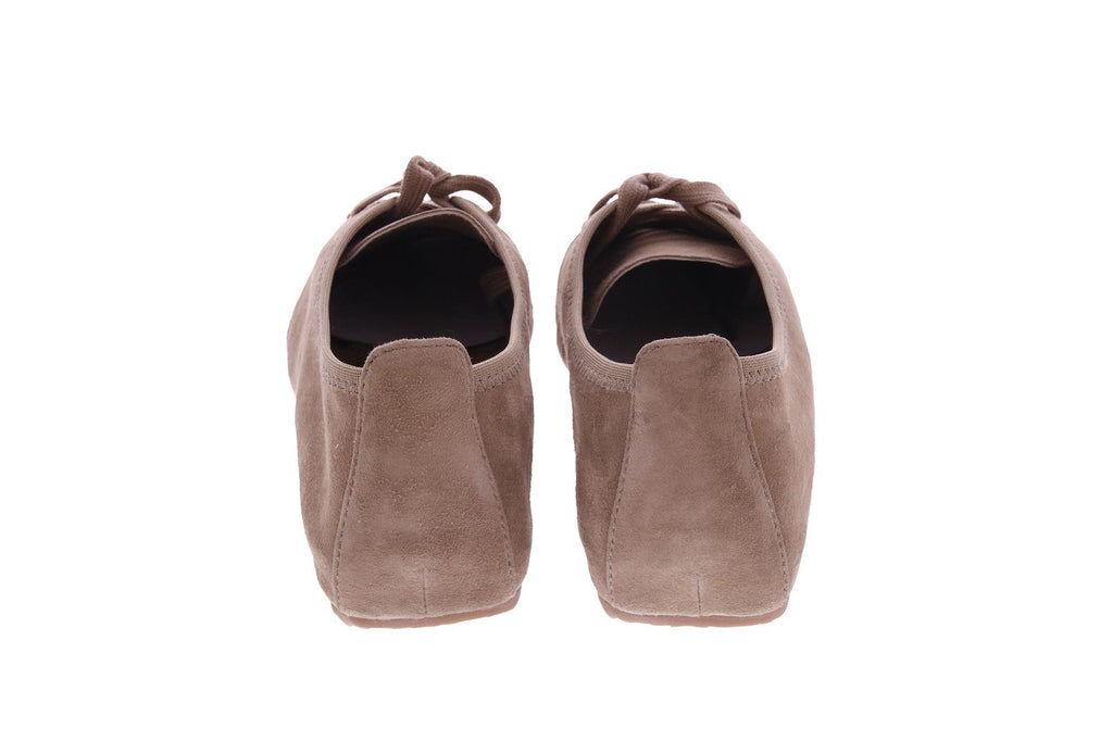 OA Non-fashion Ele lace up shoes taupe suede