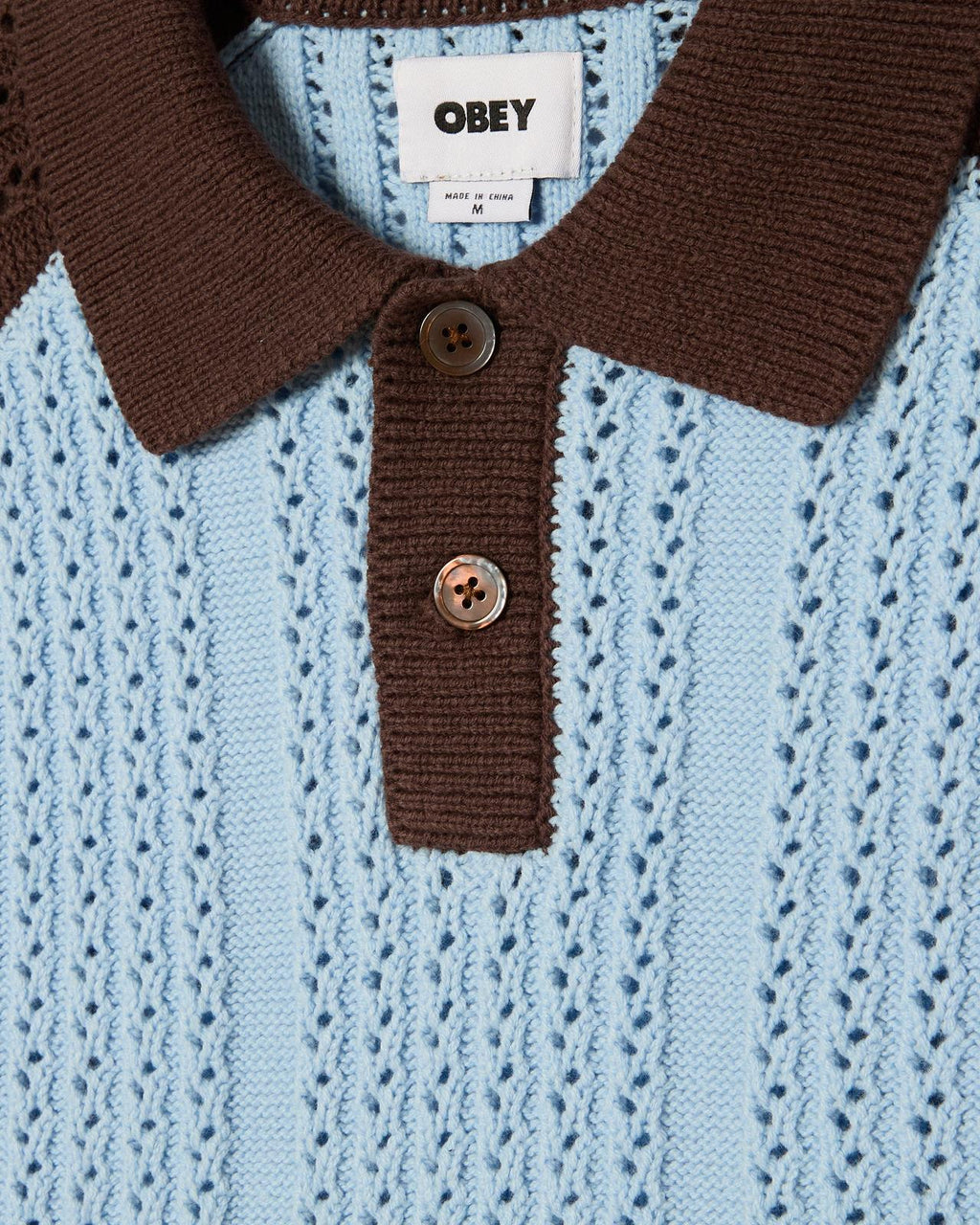 OBEY Abel polo sweater skyway multi