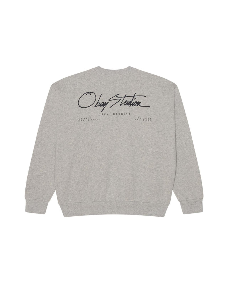 OBEY Autograph crew ash grey