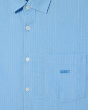 OBEY Barry woven shirt sky blue