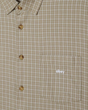 OBEY Bigwig Ian woven shirt dried sage multi