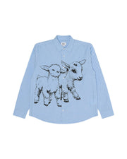 OBEY Billy woven shirt light blue
