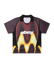 OBEY Blurred soccer jersey burnt red