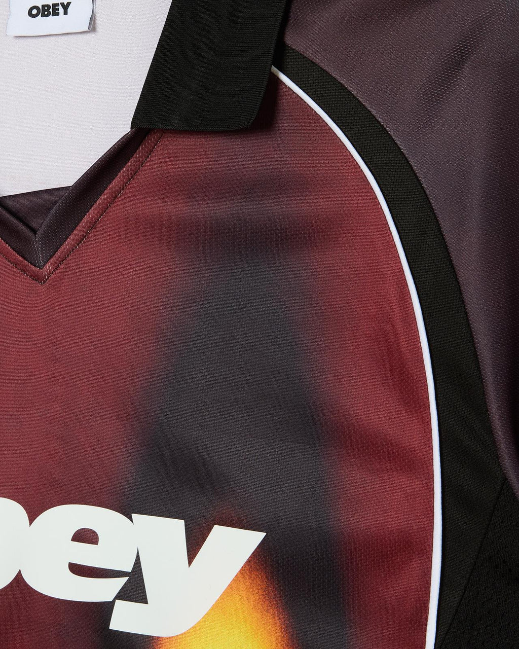 OBEY Blurred soccer jersey burnt red