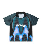 OBEY Blurred soccer jersey dark teal multi