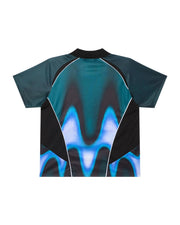 OBEY Blurred soccer jersey dark teal multi