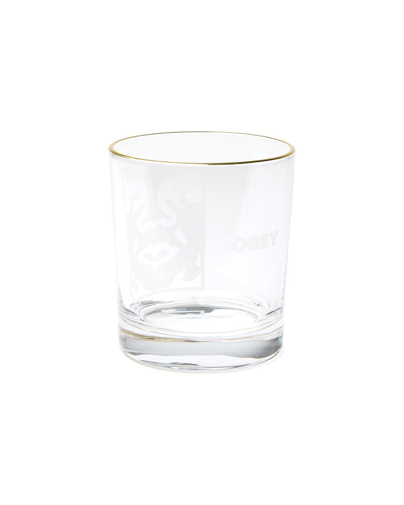 OBEY Bold logo drinking glass
