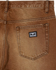 OBEY Boxcar straight leg denim archive brown