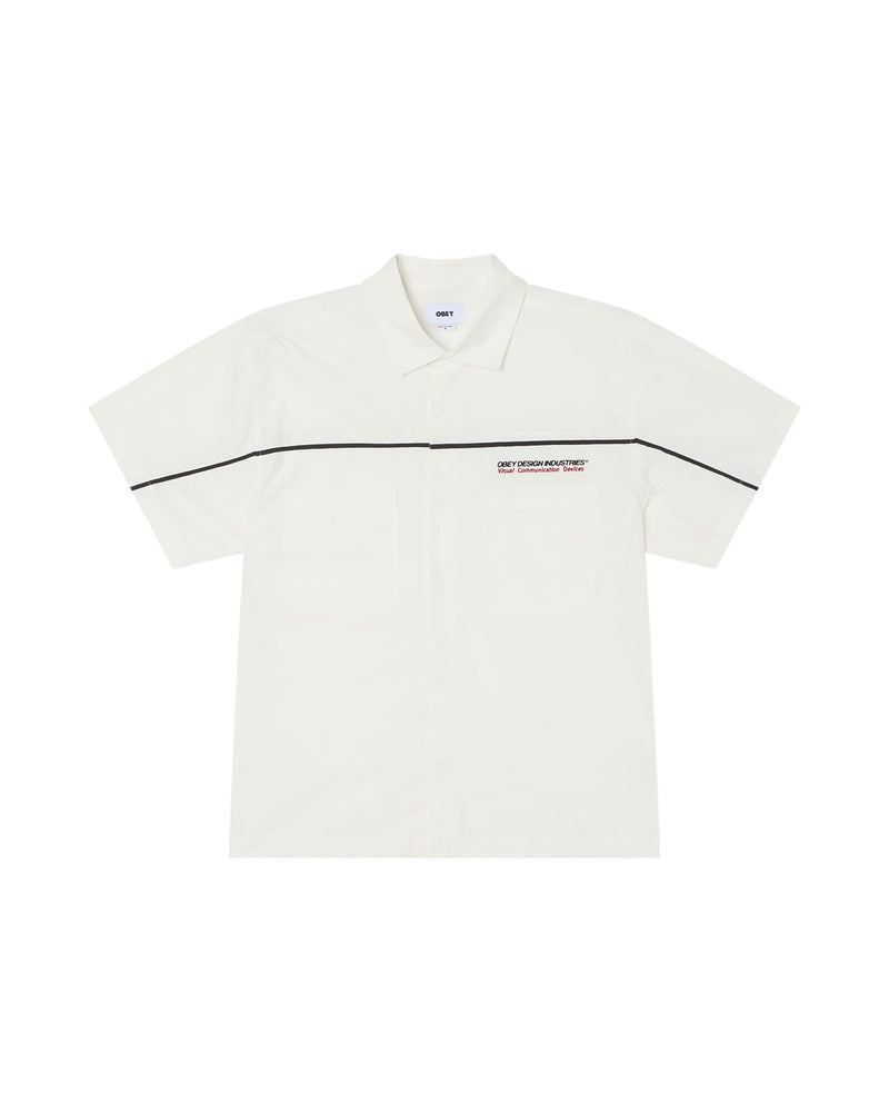 OBEY Camber woven shirt white