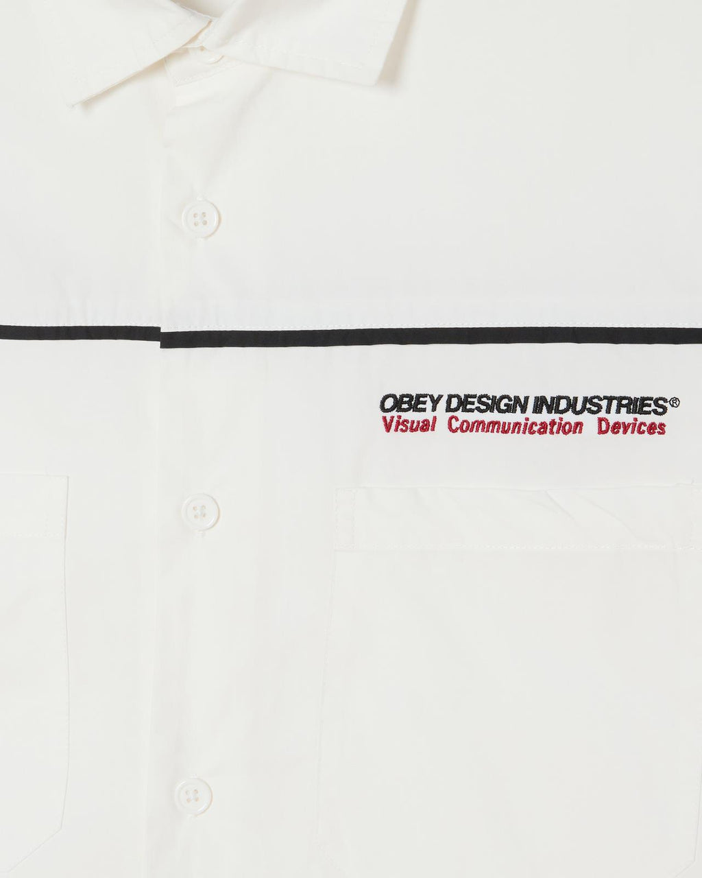 OBEY Camber woven shirt white