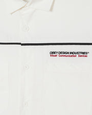 OBEY Camber woven shirt white