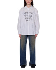 OBEY Carlotta stripe shirt white multi