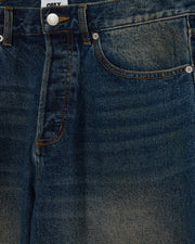 OBEY Classic baggy denim oil stained indigo