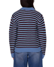 OBEY Colette polo sweater coronet blue multi