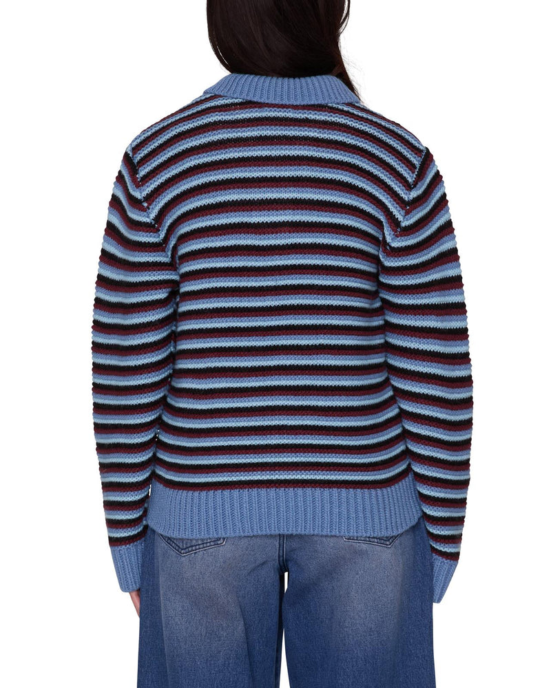 OBEY Colette polo sweater coronet blue multi