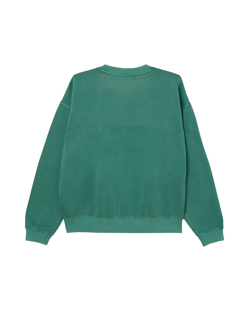 OBEY Collegiate pigment crewneck sweater rainforest green