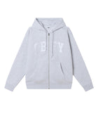 OBEY Collegiate zip hoodie ash grey