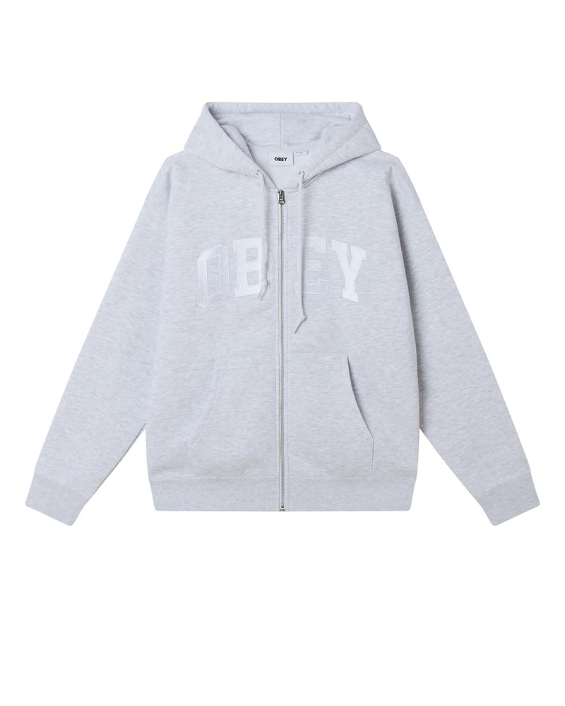 OBEY Collegiate zip hoodie ash grey