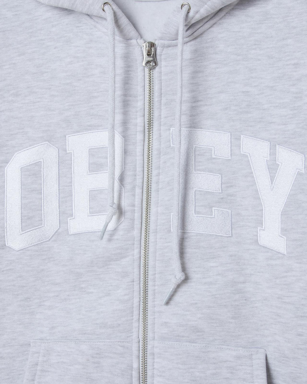 OBEY Collegiate zip hoodie ash grey