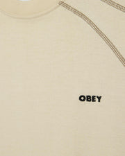 OBEY Contrast stitch tee silver birch