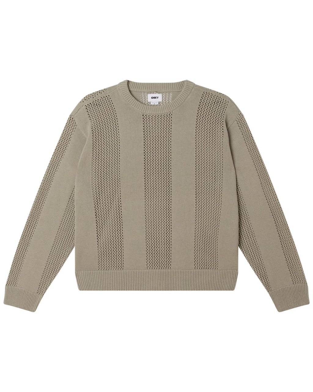 OBEY Crochet sweater london fog