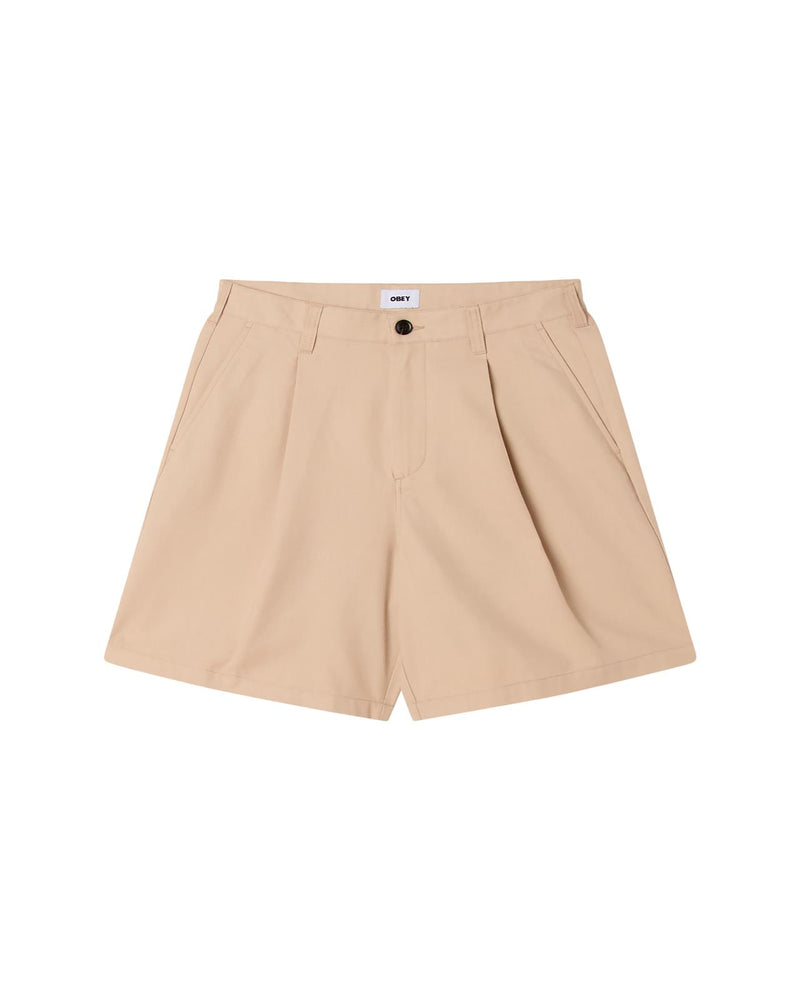 OBEY Dean pleated shorts