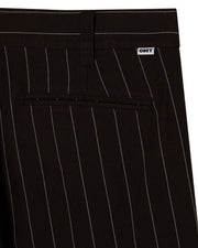 OBEY Dean stripe pleated pant carbon pinstripe