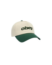 OBEY Delta 5 panel snapback spruce multi