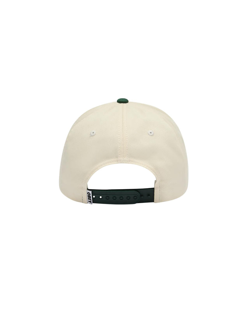 OBEY Delta 5 panel snapback spruce multi