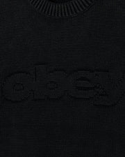 OBEY Fade wash speed logo sweater digital black