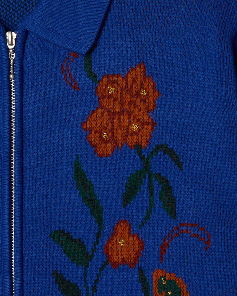 OBEY FLORAL ZIP CARDIGAN