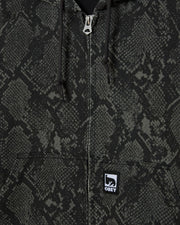 OBEY Glen zip up jacket grey snake