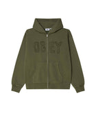 HYBRID FADED ZIP HOOD