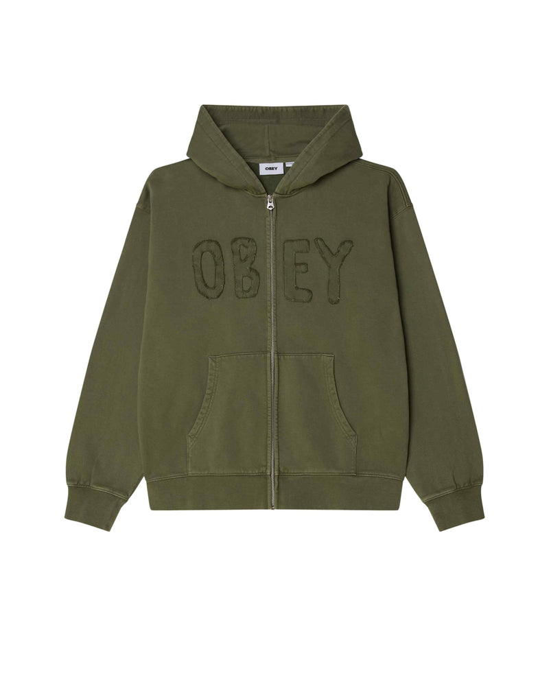 HYBRID FADED ZIP HOOD