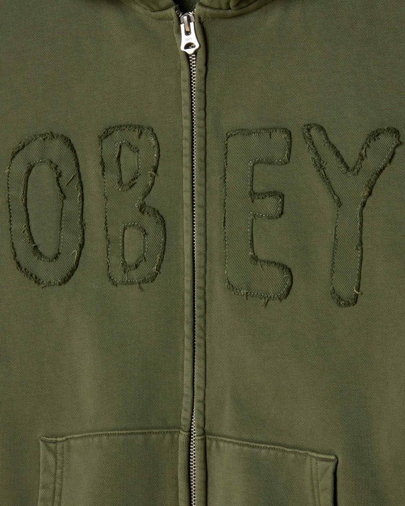 HYBRID FADED ZIP HOOD