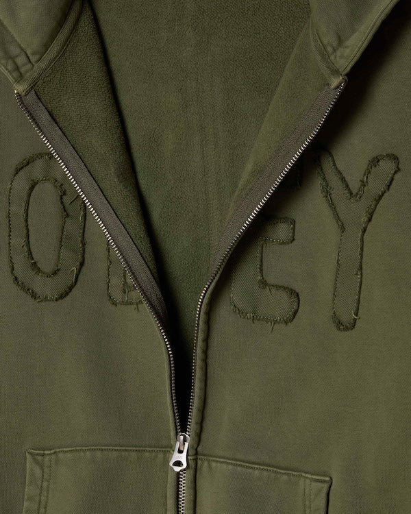 HYBRID FADED ZIP HOOD