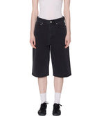 OBEY Karina long denim shorts washed black
