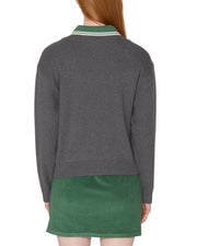 OBEY League crew sweater heather grey