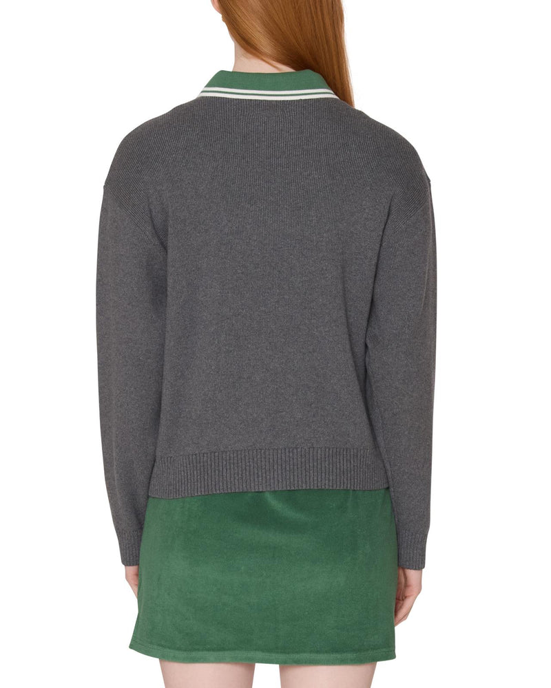 OBEY League crew sweater heather grey