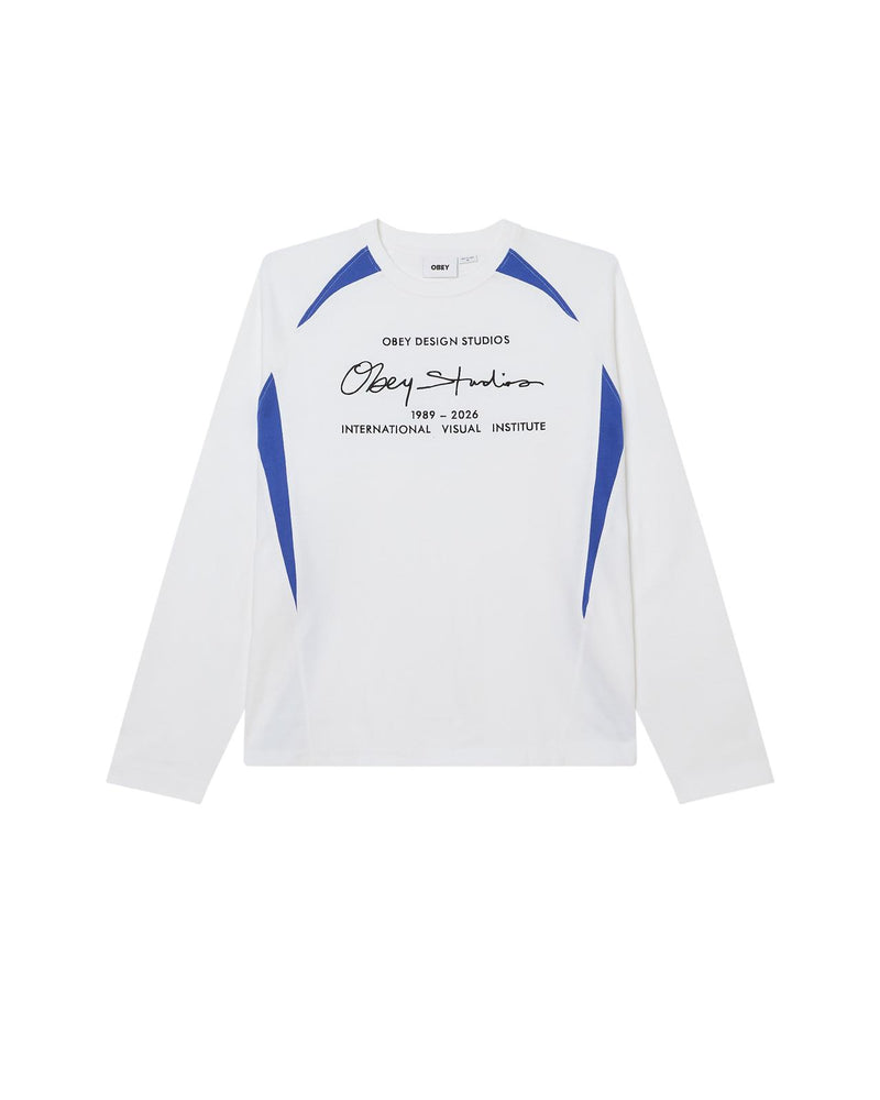 OBEY League shirt longsleeve white multi