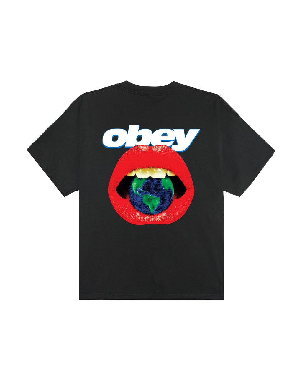 OBEY Lips t-shirt vintage black