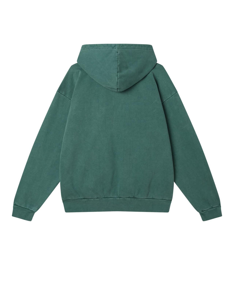 OBEY Lowercase pigment zip hoodie pigment pine needle green