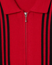 OBEY Matt zip up sweater red multi