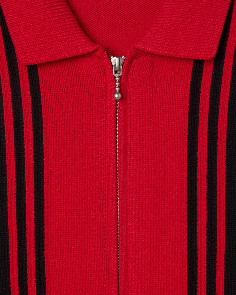OBEY Matt zip up sweater red multi