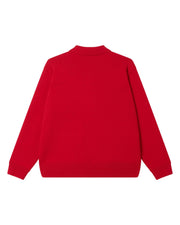 OBEY Matt zip up sweater red multi