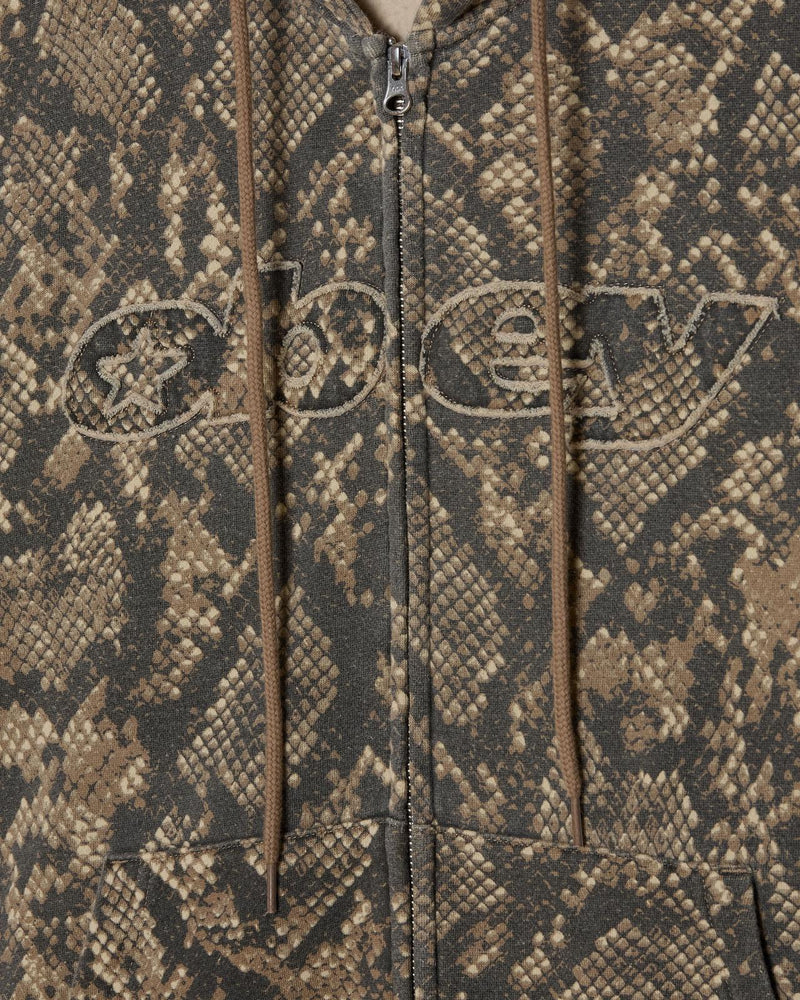 OBEY Moody zip hood dusty vintage rattlesnake